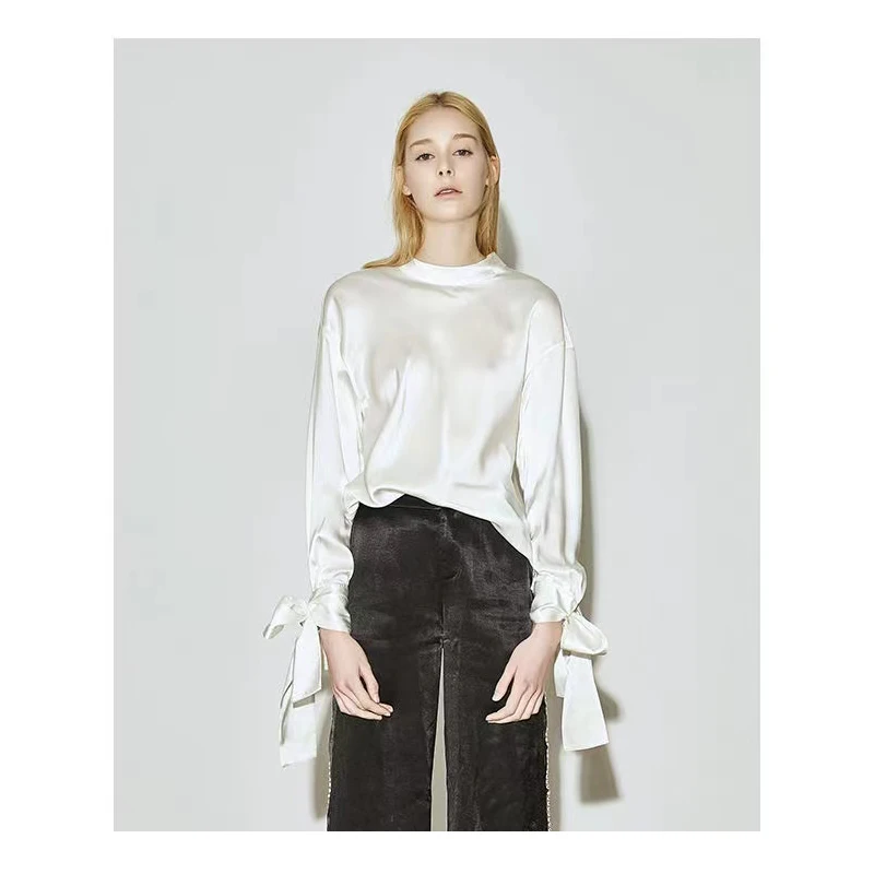 100% natural silk shirt, 19mm pure mulberry silk blouse, plain White silk satin Elegant lady Fashion Beautirl blouses women
100% natural silk shirt, 19mm pure mulberry silk blouse, plain White silk satin Elegant lady Fashion Beautirl blouses women