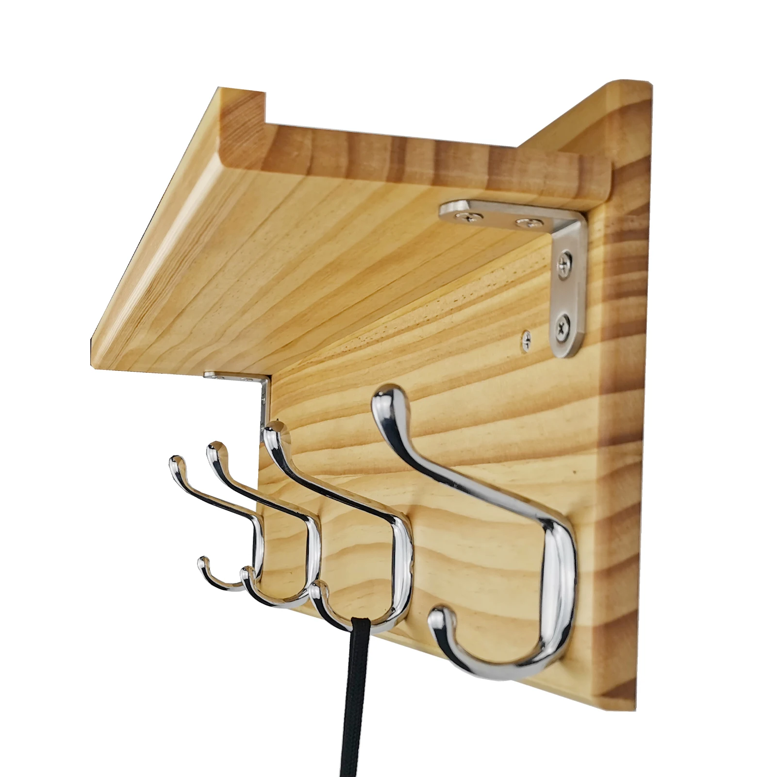 Lomejii Solid Wood Coat Rack Wall Mount Shelf, 4 Hooks Hang Cloth,Hat,Key,Modern Wall Float Rail for Entryway Hallway Room
Lomejii Solid Wood Coat Rack Wall Mount Shelf, 4 Hooks Hang Cloth,Hat,Key,Modern Wall Float Rail for Entryway Hallway Room