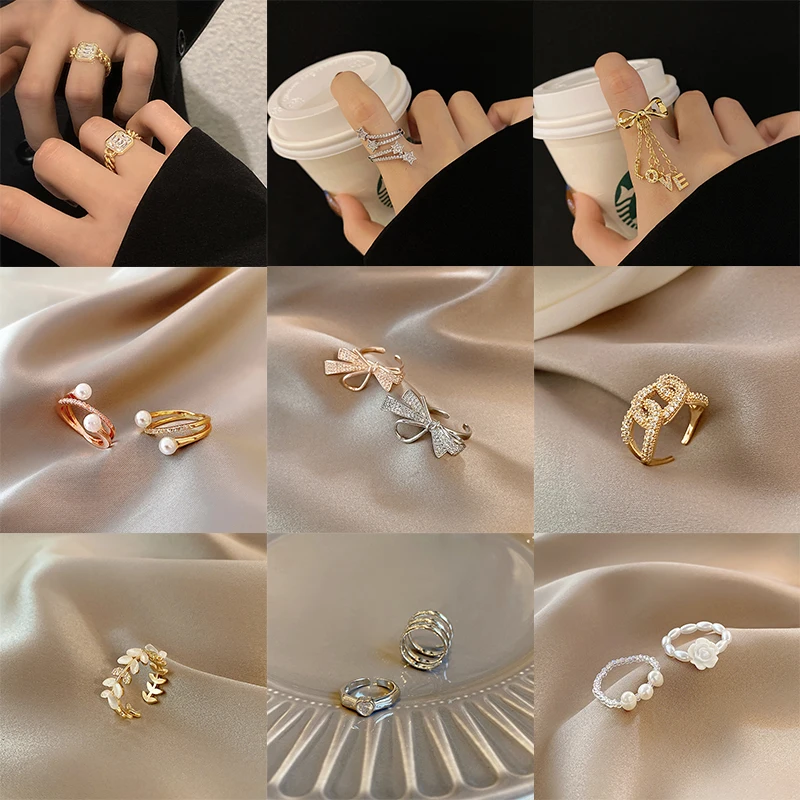 Korean Gold Luxury Zircon Twist Pearl Love Gold Ring For Woman Fashion Jewels Wedding Party Finger Ring
Korean Gold Luxury Zircon Twist Pearl Love Gold Ring For Woman Fashion Jewels Wedding Party Finger Ring