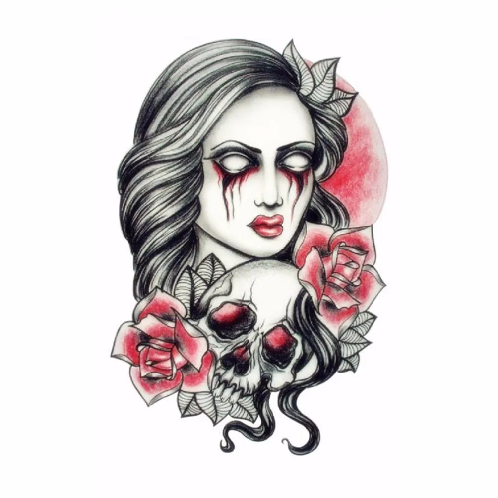 1 Pc Sexy Beauty Pink Dangerous Skull Scary Lady Fake Tattoo Adhesive Body Art Products Waterproof Temporary Tattoos Stickers
1 Pc Sexy Beauty Pink Dangerous Skull Scary Lady Fake Tattoo Adhesive Body Art Products Waterproof Temporary Tattoos Stickers