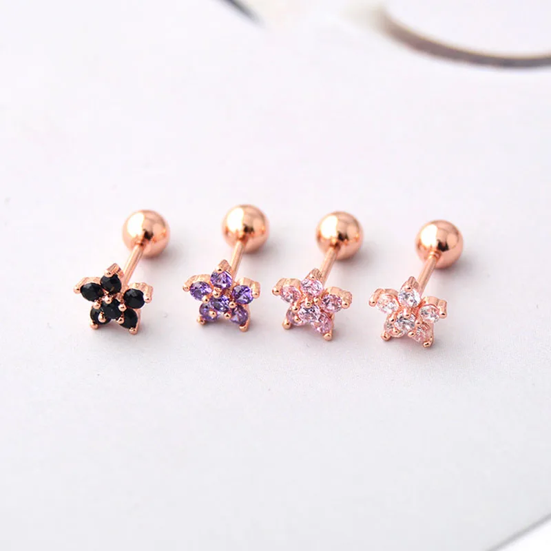 1Pcs Zircon Ear Studs Korean Earrings Female Zircon Earrings Small Flower Titanium Steel All-match Small Ear Bone Stud Earrings
1Pcs Zircon Ear Studs Korean Earrings Female Zircon Earrings Small Flower Titanium Steel All-match Small Ear Bone Stud Earrings