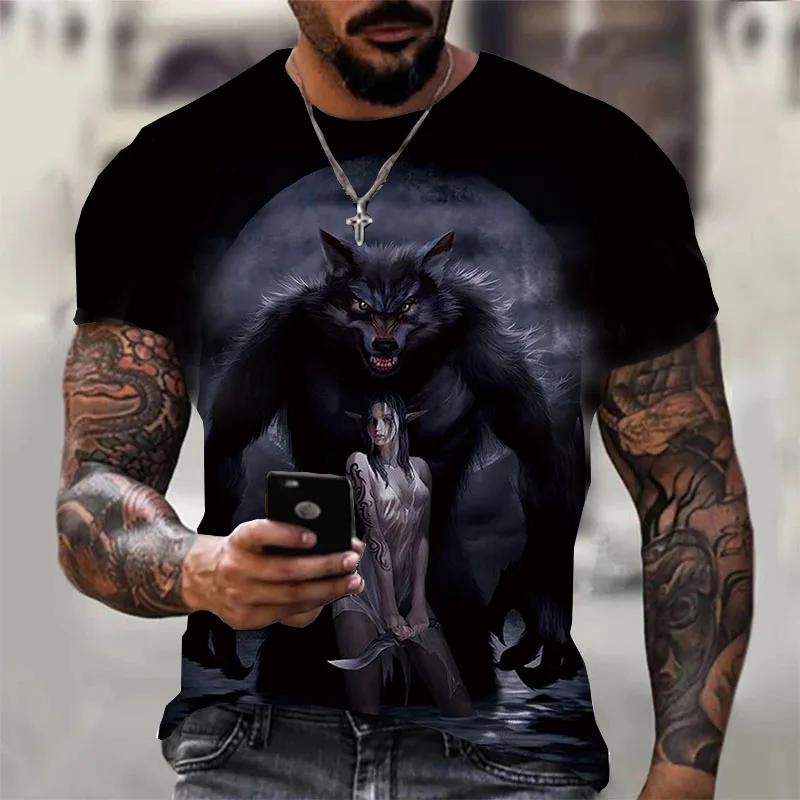 2022 Man t shirts new Cool Wolf Animal T-shirt 3D Wolf Print Short Sleeve Fashion For Unisex Summer Harajuku Hip Hop Clothing
2022 Man t shirts new Cool Wolf Animal T-shirt 3D Wolf Print Short Sleeve Fashion For Unisex Summer Harajuku Hip Hop Clothing