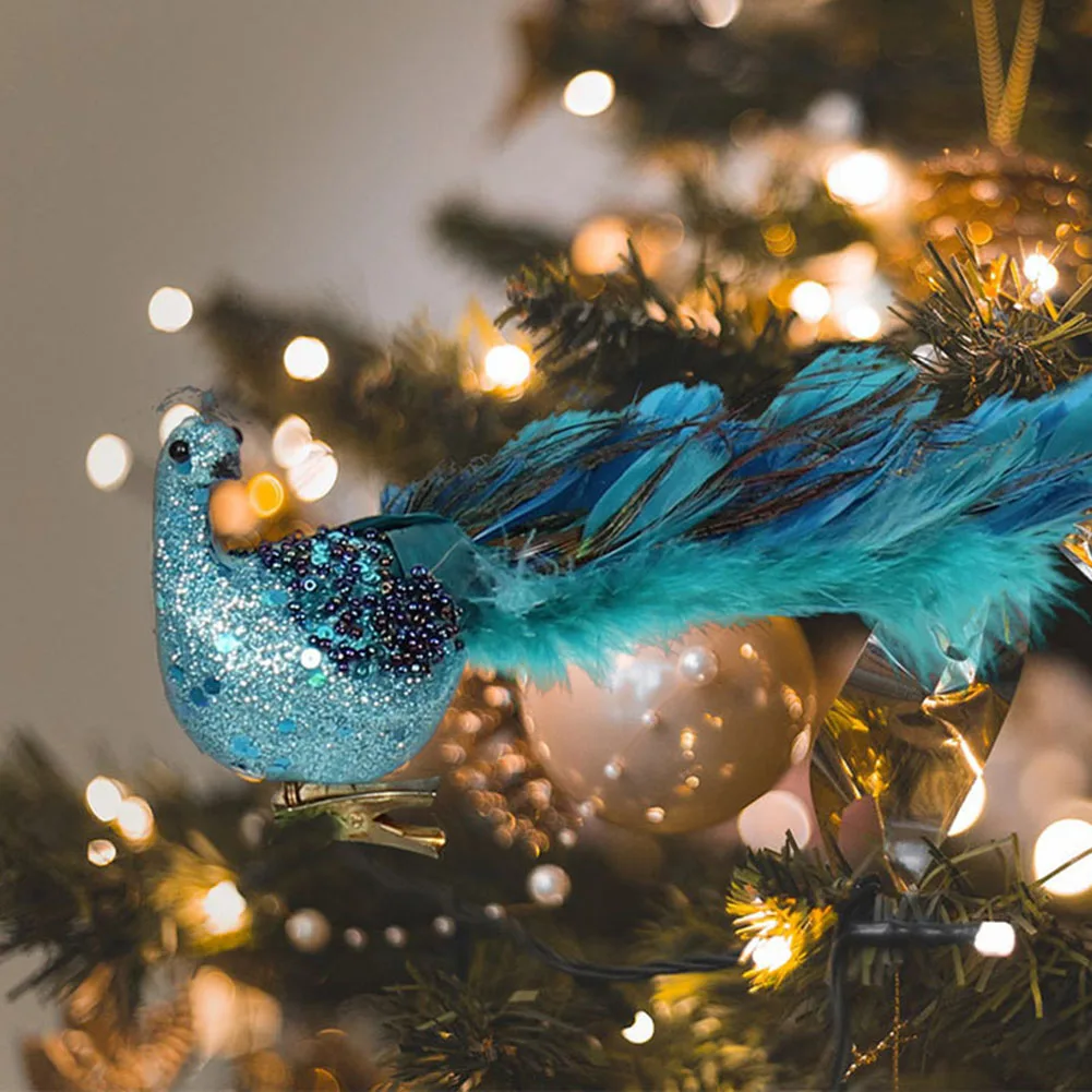 Artificial Blue Peacock Simulation Clip Feather Birds Christmas Tree Decorations Party Home Decor Xmas Ornament Gift
Artificial Blue Peacock Simulation Clip Feather Birds Christmas Tree Decorations Party Home Decor Xmas Ornament Gift