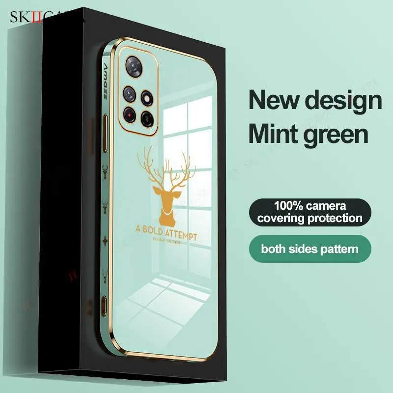 Мягкий силиконовый чехол для телефона Xiaomi Redmi Note 11 Pro с металлическим покрытием 10