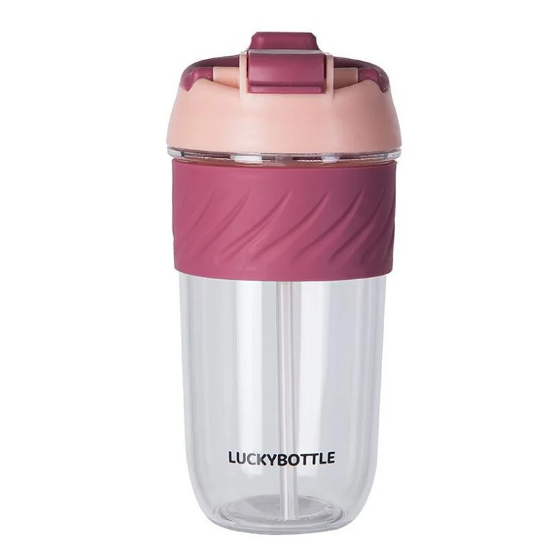 Пластиковая кружка для напитков с крышками, милая бутылка для воды, портативная Герметичная Бутылка для путешествий для девушек, 400 мл, 500 мл