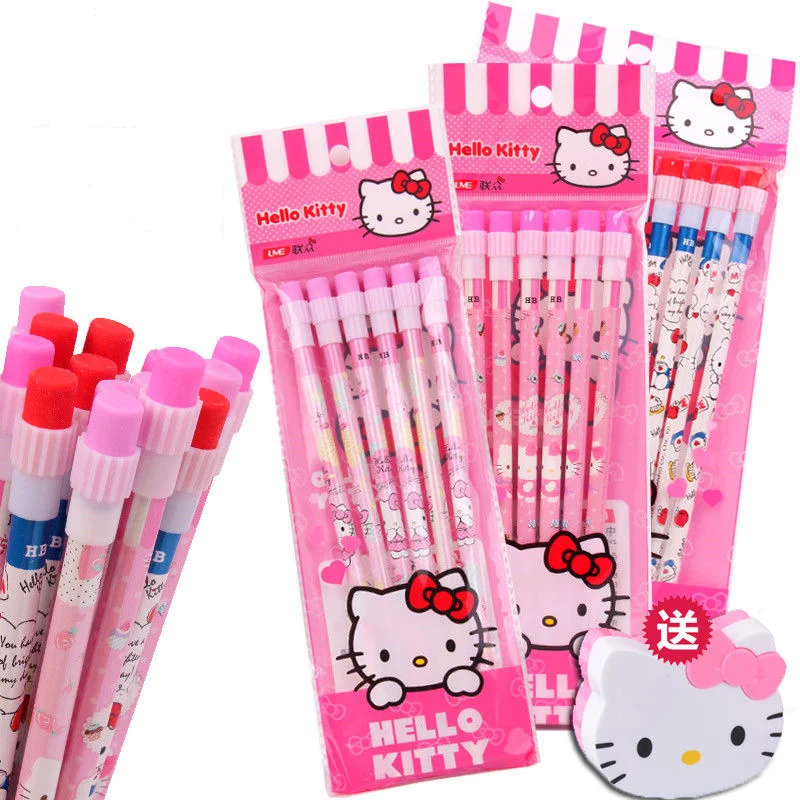 6/10PCS-Set Kawaii Sanriod Pencil Hellow Kittys Cute Cartoon Children Students Writing Round Rod Non-toxic Pencil Gifts for kids
6/10PCS-Set Kawaii Sanriod Pencil Hellow Kittys Cute Cartoon Children Students Writing Round Rod Non-toxic Pencil Gifts for kids