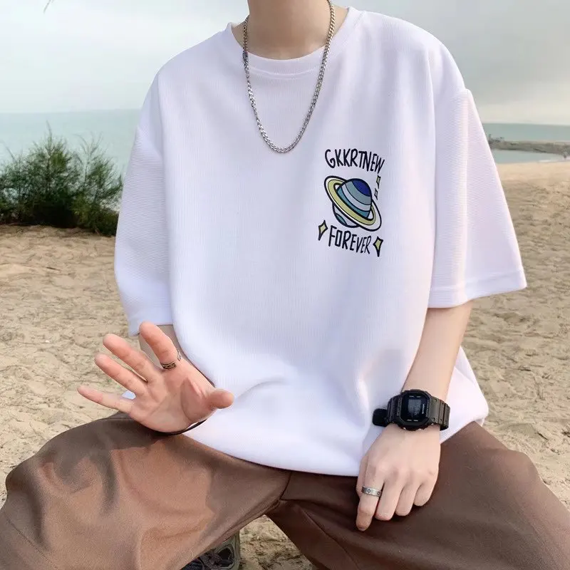 Simple and versatile short-sleeved white t-shirt Xia ins tide brand national tide loose trend couple Hong Kong style clothes
Simple and versatile short-sleeved white t-shirt Xia ins tide brand national tide loose trend couple Hong Kong style clothes