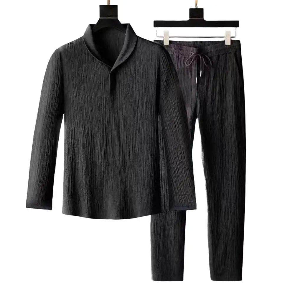 1 Set Autumn Men Top Pants Striped Pleats Solid Color Drawstring Loose Shirt Trousers Men Set Of Clothes Streetwear
1 Set Autumn Men Top Pants Striped Pleats Solid Color Drawstring Loose Shirt Trousers Men Set Of Clothes Streetwear