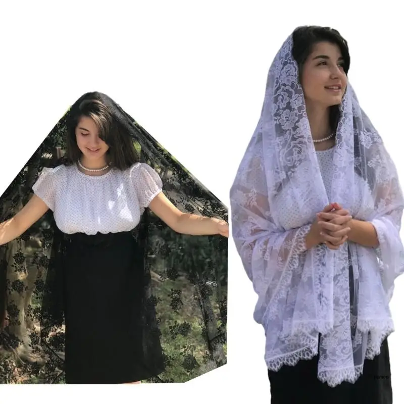 Кружевная шаль для женщин, летний уличный церковный молитвенный шарф для женщин, фотографирующихся
Кружевная шаль для женщин, летний уличный церковный молитвенный шарф для женщин, фотографирующихся