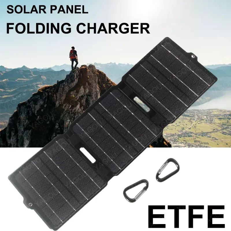 NEW 50W Foldable Solar Panel ETFE Dual USB 5V Waterproof Solar Power Charger for Mobile Phone Power Bank Outdoor Camp Hiking Fis
NEW 50W Foldable Solar Panel ETFE Dual USB 5V Waterproof Solar Power Charger for Mobile Phone Power Bank Outdoor Camp Hiking Fis