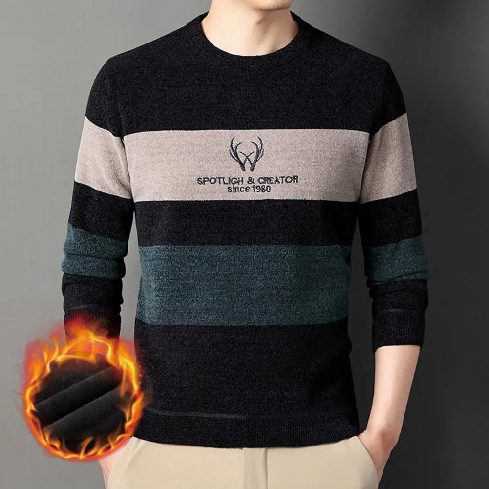 Stylish Men Autumn Sweater Print Plush Winter Sweater Plus Size Anti-shrink Men Sweater
Stylish Men Autumn Sweater Print Plush Winter Sweater Plus Size Anti-shrink Men Sweater