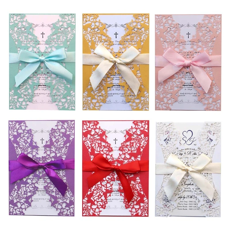 20pcs Wedding Invitations Cards Hollow Invite Envelopes with Ribbon Bridal Shower Engagement Party Supplies
20pcs Wedding Invitations Cards Hollow Invite Envelopes with Ribbon Bridal Shower Engagement Party Supplies