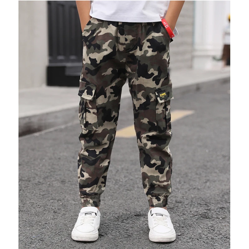 

Cargo Pants Teenage Casual Kids Camouflage Trousers Korean Version Camo Military Child Pantalones Informales Boys Clothes