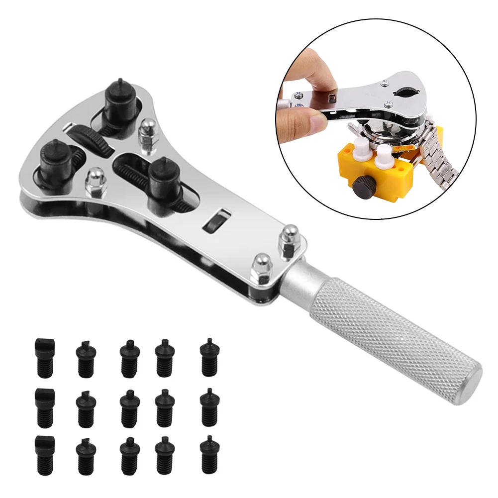 Wrist Watch Case Opener Adjustable Screw Back Wrench Remover Watch Repair Tool Watch Battery Remover Press Closer Remover Wrench
Wrist Watch Case Opener Adjustable Screw Back Wrench Remover Watch Repair Tool Watch Battery Remover Press Closer Remover Wrench