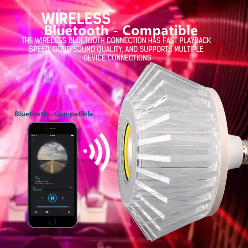 Умная Светодиодная лампа E27 с Bluetooth и динамиком, 24 Вт, музыка, воспроизведение музыки, Регулируемая яркость, беспроводсветодиодный Светодиод...
Умная Светодиодная лампа E27 с Bluetooth и динамиком, 24 Вт, музыка, воспроизведение музыки, Регулируемая яркость, беспроводсветодиодный Светодиод...