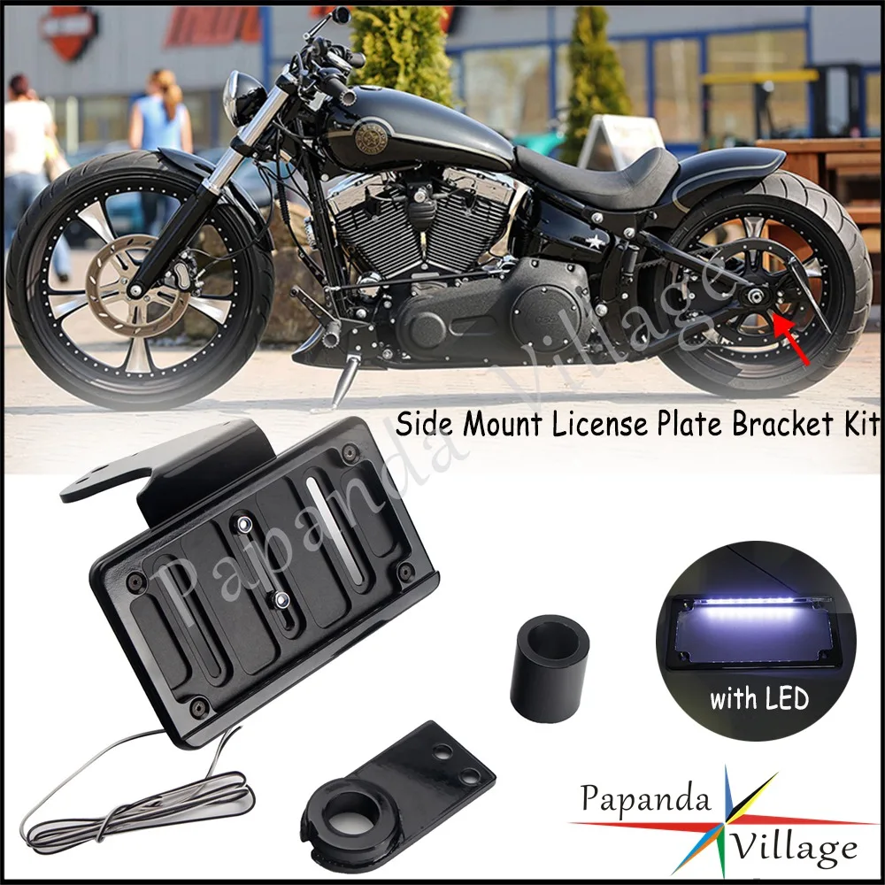Motorcycle Side Mount License Plate Bracket Kit For Harley M8 Softail 18-up FXST FXBB FLSB W/LED Light Flat License Plate Frame
Motorcycle Side Mount License Plate Bracket Kit For Harley M8 Softail 18-up FXST FXBB FLSB W/LED Light Flat License Plate Frame
