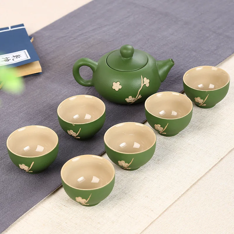 

Новый чайный набор Цзиндэчжэнь, изысканный керамический чайник, чайник, чайная чашка, фарфоровая индивидуальность, китайская зеркальная посуда для напитков
