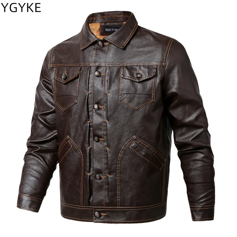 Men's Autumn and Winter Leather Jackets European and American Motorcycle Leather Jackets Trendy Jackets and Fleece New Styles
Men's Autumn and Winter Leather Jackets European and American Motorcycle Leather Jackets Trendy Jackets and Fleece New Styles