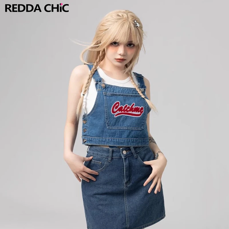 ReddaChic Graphic Letter Denim Y2k Top for Women Adjustable Straps Sleeveless Tank Top Summer New Student Back to School Outfit
ReddaChic Graphic Letter Denim Y2k Top for Women Adjustable Straps Sleeveless Tank Top Summer New Student Back to School Outfit