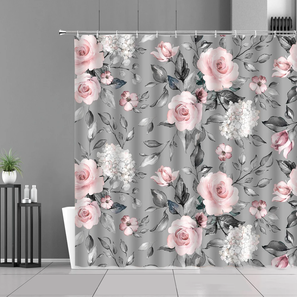 Rose gray pink shower curtain bathroom decoration curtain European home bathroom decoration free hook
Rose gray pink shower curtain bathroom decoration curtain European home bathroom decoration free hook