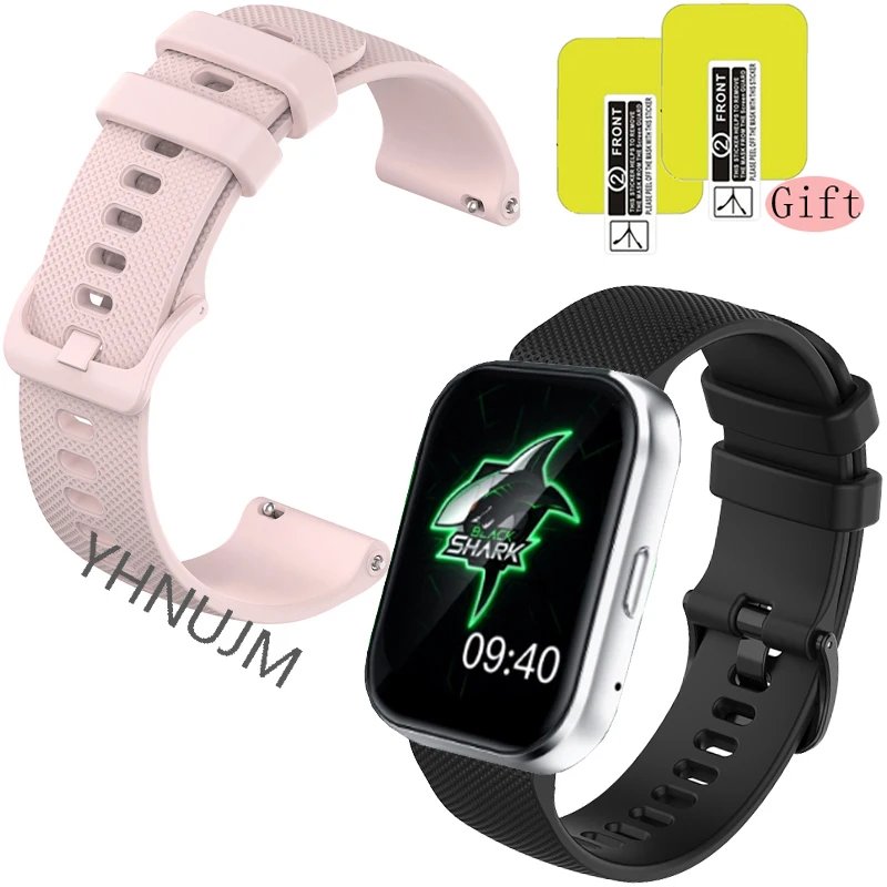 Силиконовый ремешок для смарт-часов Black Shark GT NEO, спортивный браслет для наручных часов Black Shark GT, Защитная пленка для экрана
Силиконовый ремешок для смарт-часов Black Shark GT NEO, спортивный браслет для наручных часов Black Shark GT, Защитная пленка для экрана