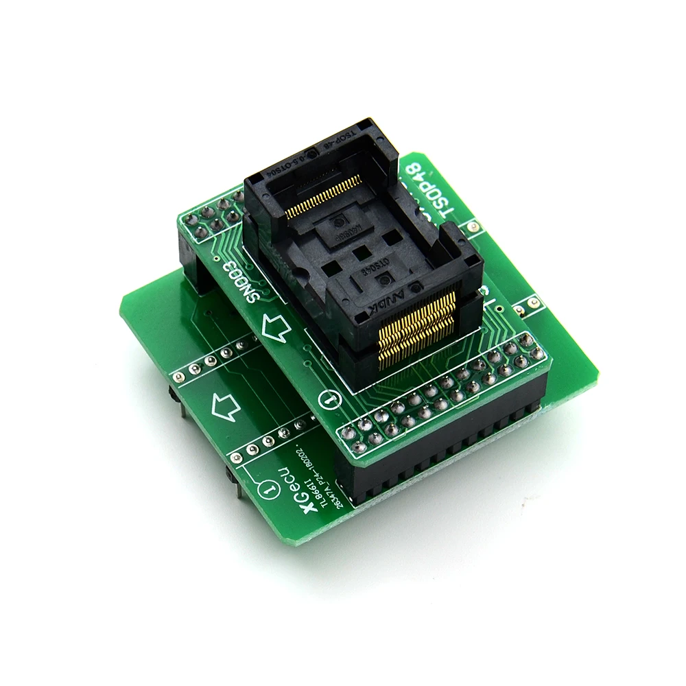 TSOP48 Adapters NAND Socket Adapter only for Xgecu Minipro Tl866Ii Plus Programmer for NAND flash chips programer Free Shipping
TSOP48 Adapters NAND Socket Adapter only for Xgecu Minipro Tl866Ii Plus Programmer for NAND flash chips programer Free Shipping