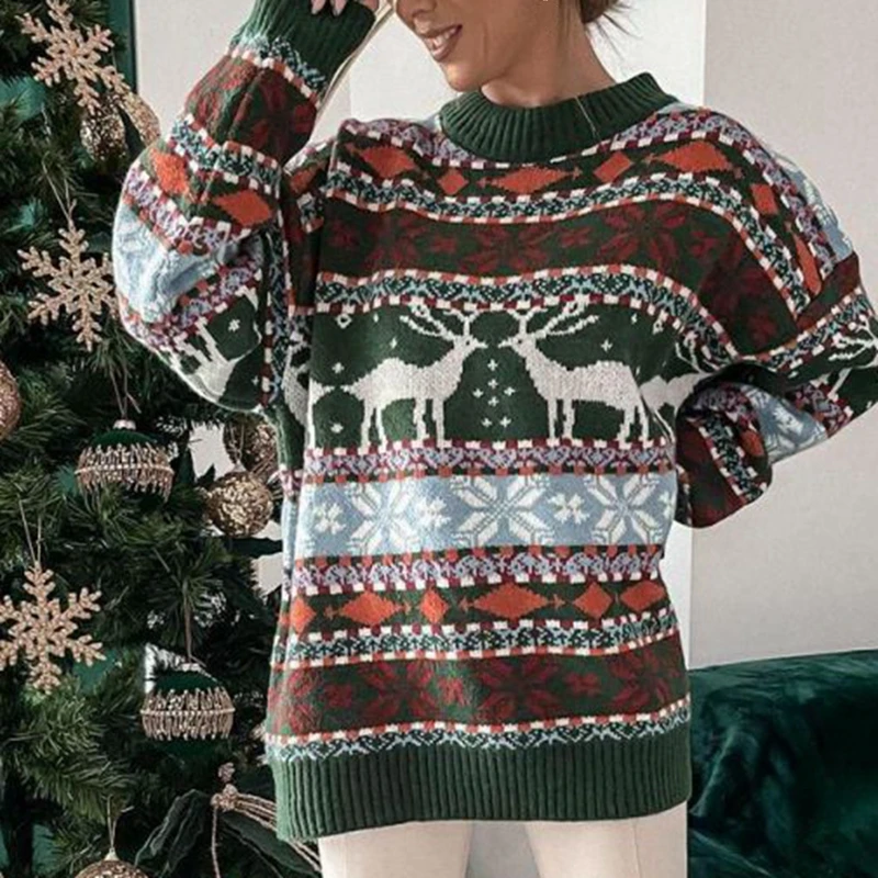 2022 New Winter Christmas Jumpers Women's Oversize Sweaters Full Sleeve Casual O Neck Streetwear Warm Thicken Sweater Pull Femme
2022 New Winter Christmas Jumpers Women's Oversize Sweaters Full Sleeve Casual O Neck Streetwear Warm Thicken Sweater Pull Femme