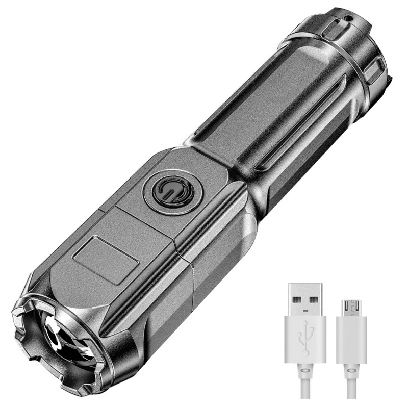 Portable Mini Flashlight Strong Light LED Torch Rechargeable Tactical Hunting Flashlight with 18650 Battery Outdoor Lighting
Portable Mini Flashlight Strong Light LED Torch Rechargeable Tactical Hunting Flashlight with 18650 Battery Outdoor Lighting