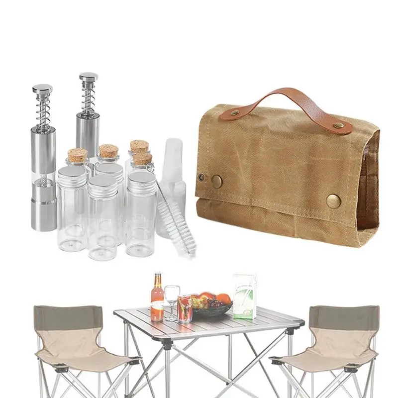 Multi Spice Container For Camping 12 Pieces Spices And Seasonings Sets Camping Seasoning Kit Canvas Travel Seasoning Container
Multi Spice Container For Camping 12 Pieces Spices And Seasonings Sets Camping Seasoning Kit Canvas Travel Seasoning Container