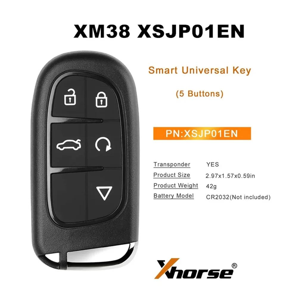 1 шт. Xhorse XSJP01EN для Jeep Тип 2 стиль серии XM38 универсальный смарт-ключ 5 кнопок