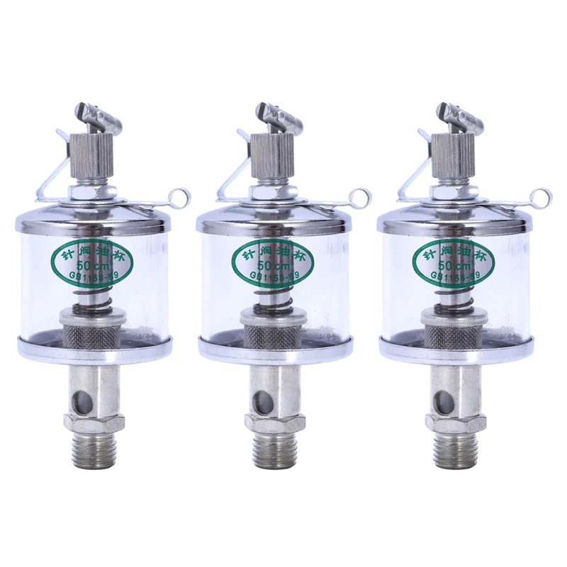 3Pcs 50ML Engine Machine Lubricator Oil Gravity Drip Feed Oiler Clear+Silver
3Pcs 50ML Engine Machine Lubricator Oil Gravity Drip Feed Oiler Clear+Silver