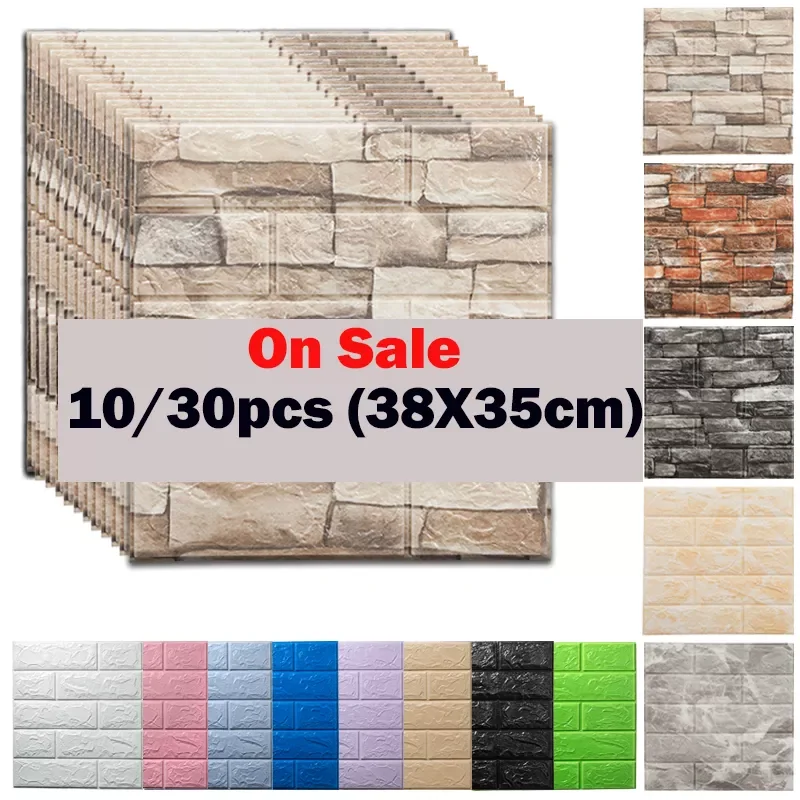 10/30pcs Foam 3D Wall Stickers Self Adhesive Wallpaper Panels Home Decor Living Room Bedroom Decoration Bathroom Wall Sticker
10/30pcs Foam 3D Wall Stickers Self Adhesive Wallpaper Panels Home Decor Living Room Bedroom Decoration Bathroom Wall Sticker
