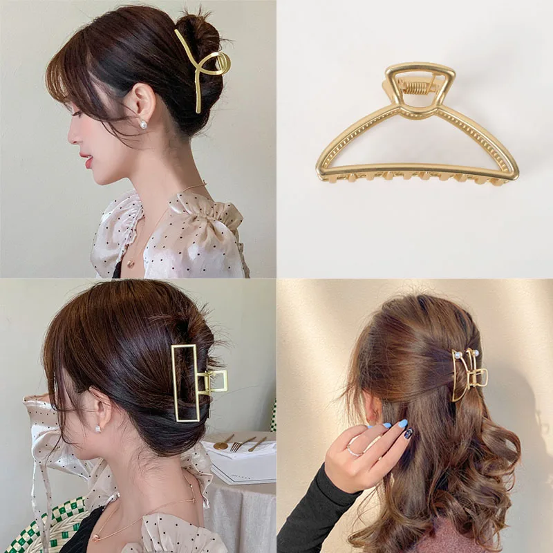2021 New Women's Elegant Golden Hollow Geometric Metal Hair Claw Retro Hairpin Headband Hairpin Fashion Hair Accessories
2021 New Women's Elegant Golden Hollow Geometric Metal Hair Claw Retro Hairpin Headband Hairpin Fashion Hair Accessories