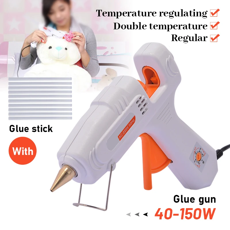 40-150W High Temp Hot Melt Glue Gun with 7mm Glue Sticks Graft Industrial Repair Electric Mini Heat Gun Pneumatic DIY Power Tool
40-150W High Temp Hot Melt Glue Gun with 7mm Glue Sticks Graft Industrial Repair Electric Mini Heat Gun Pneumatic DIY Power Tool