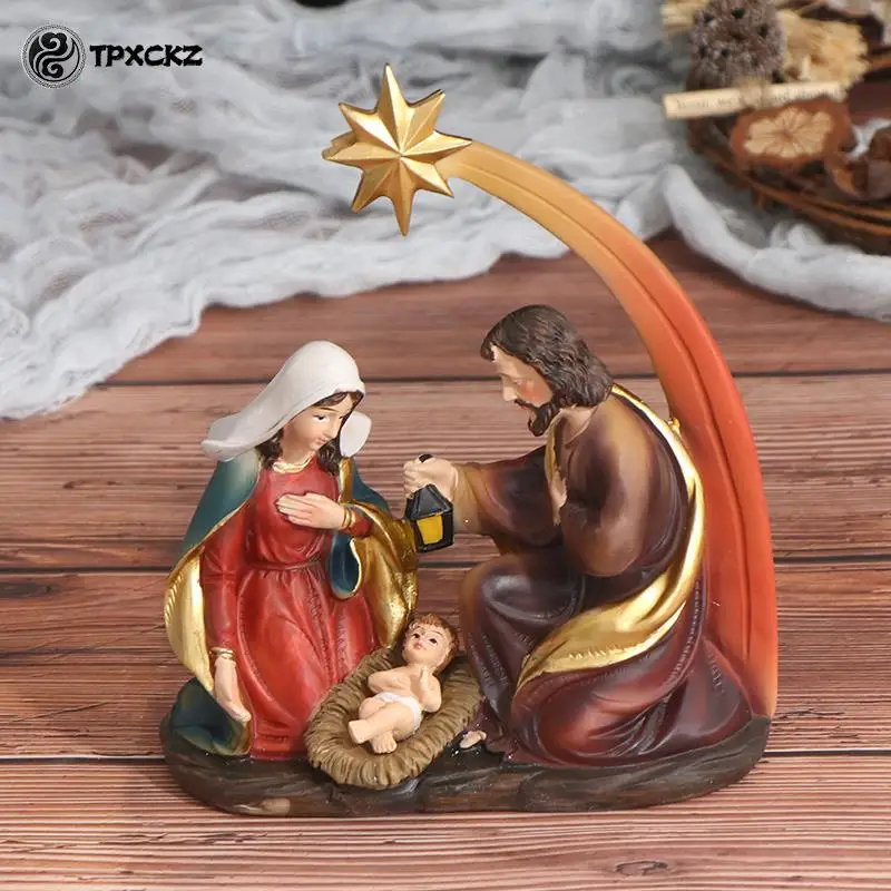 Catholic Christmas Figurines Jesus Birth Manger Crafts Decor Christ Ornaments Resin Decoration Friends Gifts Home Decor
Catholic Christmas Figurines Jesus Birth Manger Crafts Decor Christ Ornaments Resin Decoration Friends Gifts Home Decor