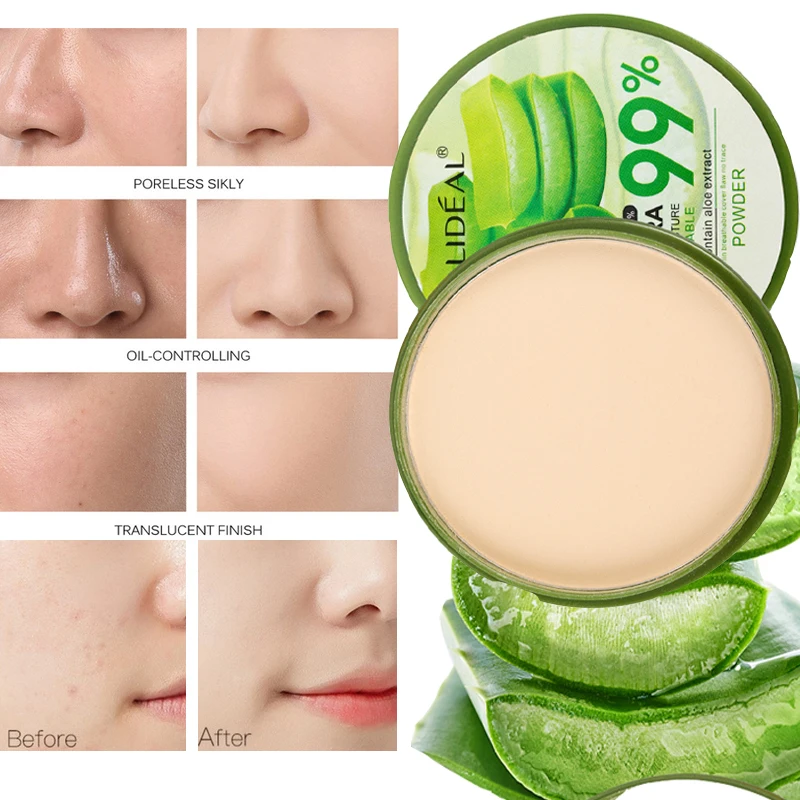 99% Aloe Vera Face Powder Smoothing Pressed Powder Waterproof Moisturizing Concealer Brighten Foundation Face Makeup Cosmetic 
99% Aloe Vera Face Powder Smoothing Pressed Powder Waterproof Moisturizing Concealer Brighten Foundation Face Makeup Cosmetic