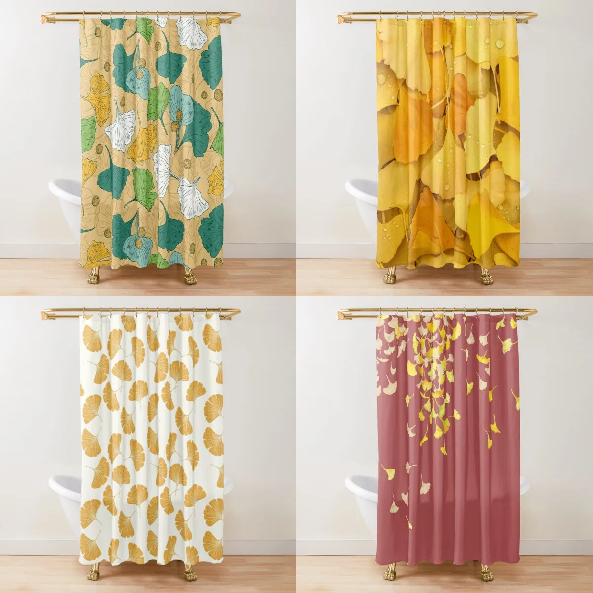 Ginkgo Biloba Shower Curtain Green Leaves Bath Shower Curtains Modern Simple Bathroom Set Curtain Waterproof Bath Decor, Hooks
Ginkgo Biloba Shower Curtain Green Leaves Bath Shower Curtains Modern Simple Bathroom Set Curtain Waterproof Bath Decor, Hooks