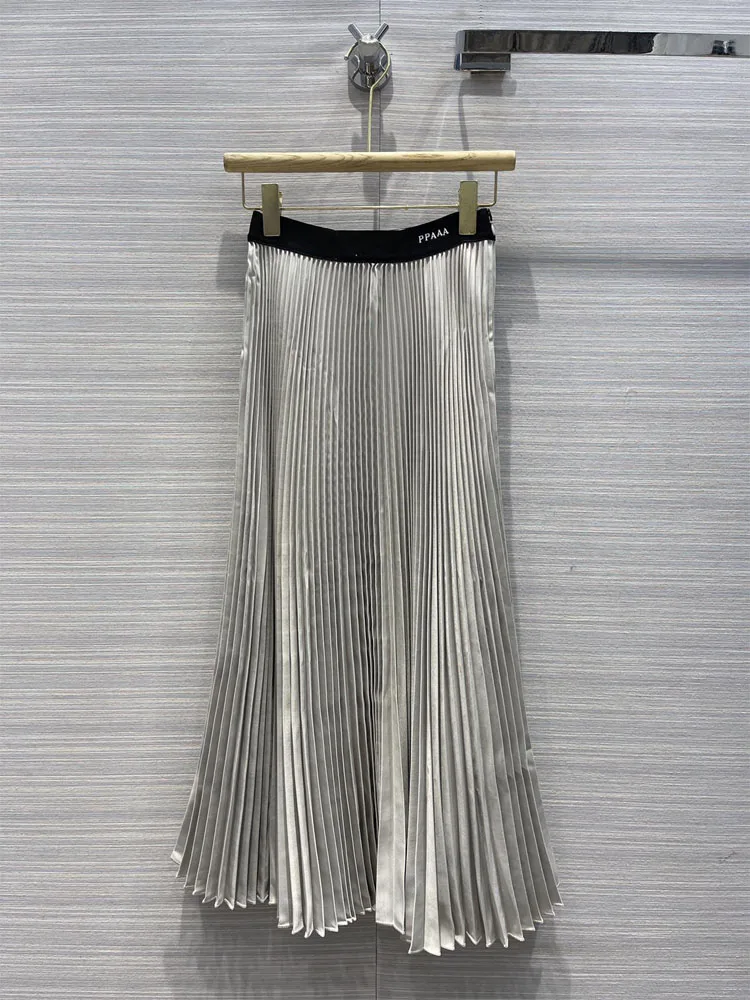 2023 Women Fashion crimp Skirt Vintage High Elastic Waist Female The A-line two color Skirts
2023 Women Fashion crimp Skirt Vintage High Elastic Waist Female The A-line two color Skirts