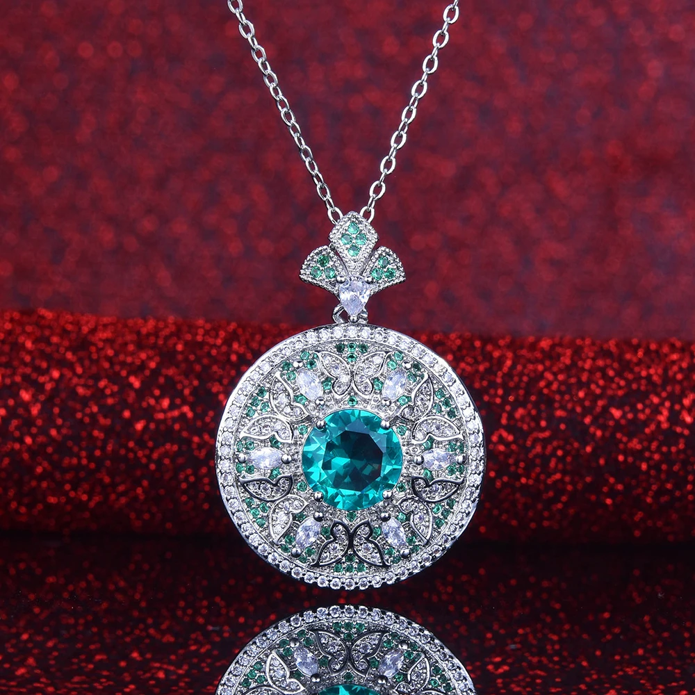 

WPB Design Women Necklace Imitation Emerald Butterfly Necklace Female Bright Zircon Luxury Jewelry Girl's Holiday Gift Party New