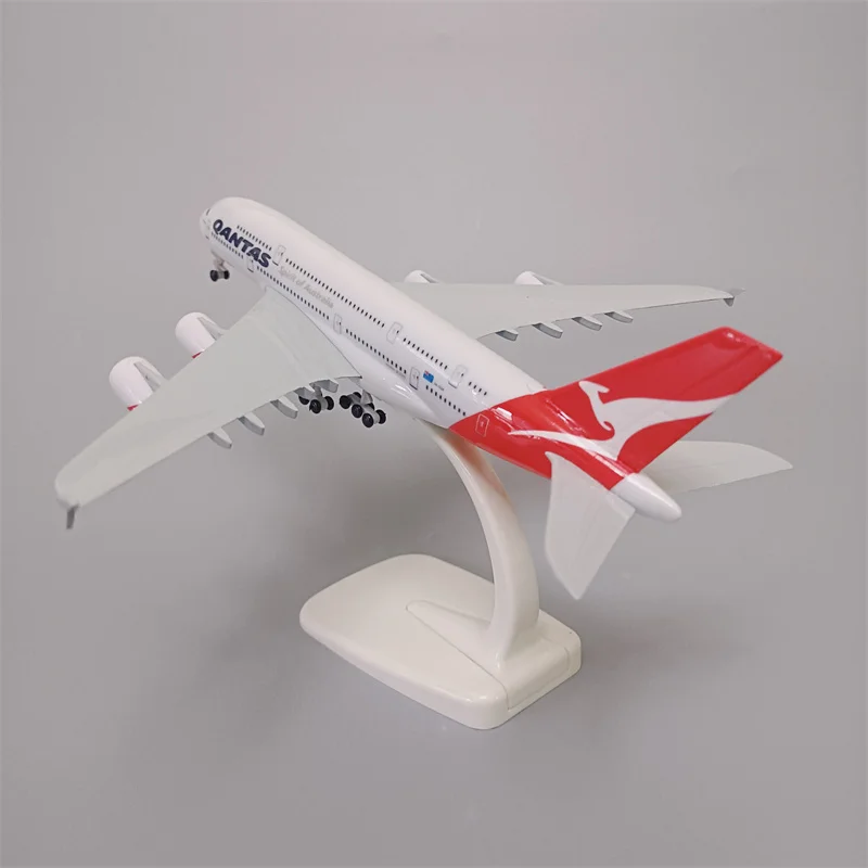 

20cm Alloy Metal Australian Air QANTAS Spirit Of Australia Airbus 380 A380 Airlines Airplane Model Diecast Plane Aircraft Wheels