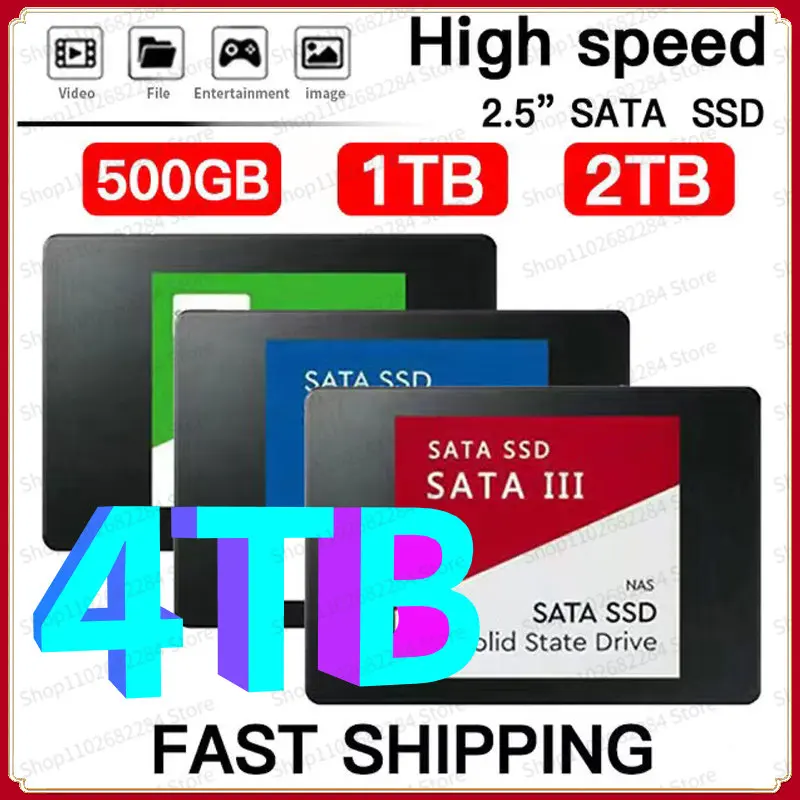 New 4TB Hot SATA SSD 4TB 2.5Inch High Speed SSD 500GB HD 4TB Internal SSD 4TB 2TB 1TB Solid State Drive For Laptop SSD Notebook
New 4TB Hot SATA SSD 4TB 2.5Inch High Speed SSD 500GB HD 4TB Internal SSD 4TB 2TB 1TB Solid State Drive For Laptop SSD Notebook