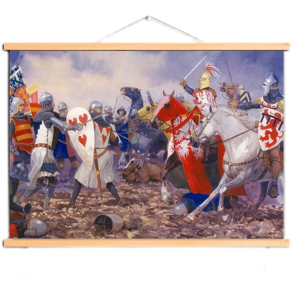 

Винтажные Рыцари Templar художественный плакат настенный плакат для внутренних стен-Броня Воин Холст свиток картина Настенный декор роспись 8