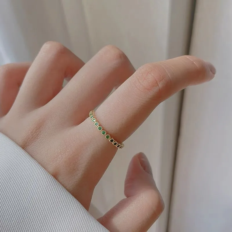 S925 Sterling Silver Plated 14k Gold Emerald Open Ring Designer Jewelry Simple Ring for Women French Ring Gold Rings for Women
S925 Sterling Silver Plated 14k Gold Emerald Open Ring Designer Jewelry Simple Ring for Women French Ring Gold Rings for Women