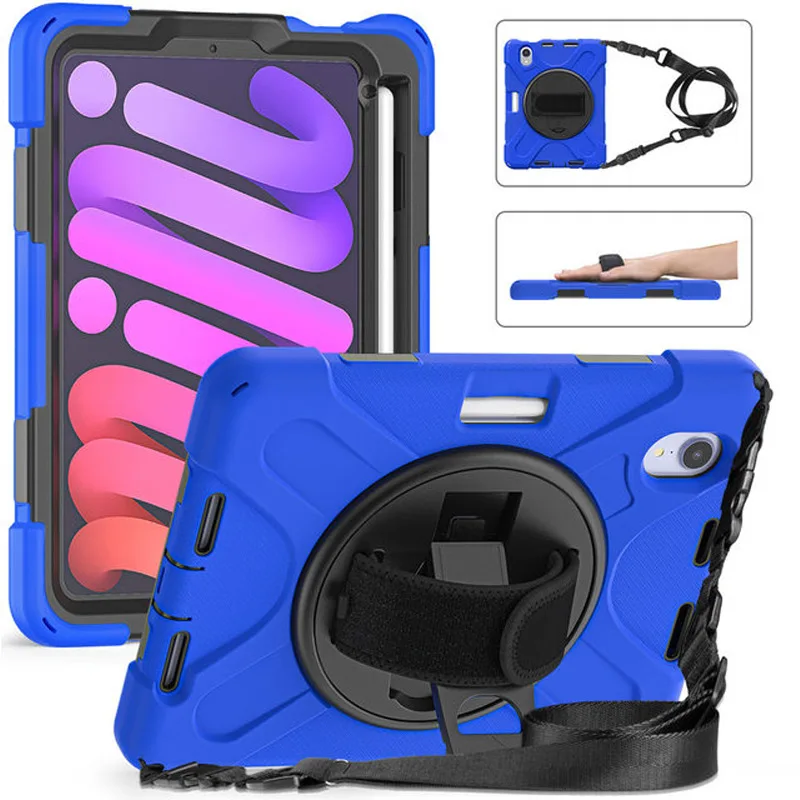 Shockproof Kids Safe PC Silicon Stand Tablet Cover For Apple Mini 6 Mini6 6th Gen 8.3 inch A2568 2021 Case With Shoulder Strap
Shockproof Kids Safe PC Silicon Stand Tablet Cover For Apple Mini 6 Mini6 6th Gen 8.3 inch A2568 2021 Case With Shoulder Strap