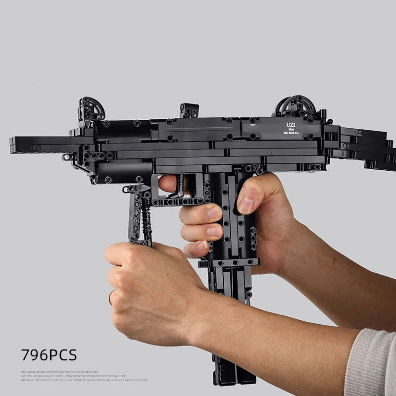 796pcs Mini UZI Gun Model Building Blocks Submachine Gun Bricks PUBG Military SWAT Weapon Toys for Kids
796pcs Mini UZI Gun Model Building Blocks Submachine Gun Bricks PUBG Military SWAT Weapon Toys for Kids