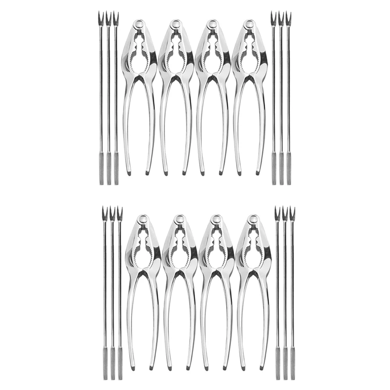 Seafood Tools Set Nut Crackers of 20 Pcs Seafood Opener Tool Set, 8 Pcs Crab Crackers and 12 Pcs Seafood Forks
Seafood Tools Set Nut Crackers of 20 Pcs Seafood Opener Tool Set, 8 Pcs Crab Crackers and 12 Pcs Seafood Forks