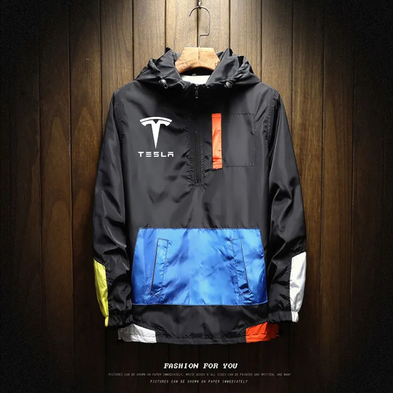 NEW spring autumn Men's TESLA Logo Outdoor Waterproof Jacket Loose Zipper Jacket Hooded DesignSports Jacket Q
NEW spring autumn Men's TESLA Logo Outdoor Waterproof Jacket Loose Zipper Jacket Hooded DesignSports Jacket Q