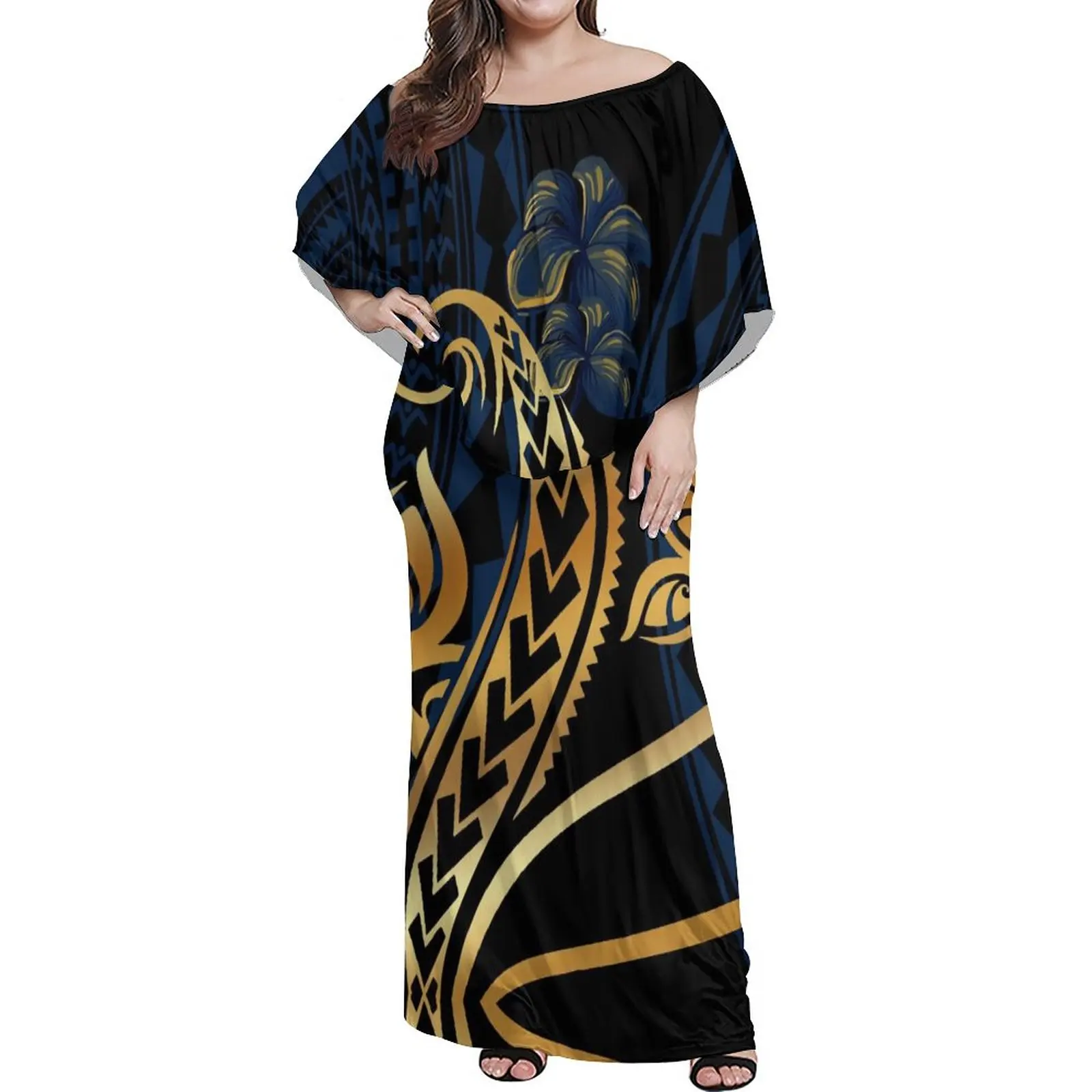 New Gold Design Custom Polynesian Samoan Tribal Pattern Flower Women Dress Men's Shirts Family Party Suit
New Gold Design Custom Polynesian Samoan Tribal Pattern Flower Women Dress Men's Shirts Family Party Suit