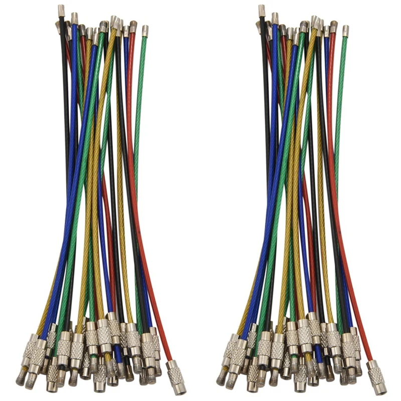 40Pack Colored Nylon Coated Stainless Steel Wire Keychains 2Mm 6.3 Inches Aircraft Cable Key Ring Loops
40Pack Colored Nylon Coated Stainless Steel Wire Keychains 2Mm 6.3 Inches Aircraft Cable Key Ring Loops