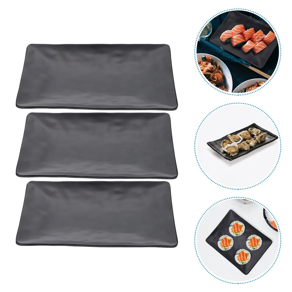 3 Pcs Melamine Sushi Tray Sashimi Plate Dessert Food Decor Display Dish Fruits Party Plates Dinner Serving Practical
3 Pcs Melamine Sushi Tray Sashimi Plate Dessert Food Decor Display Dish Fruits Party Plates Dinner Serving Practical